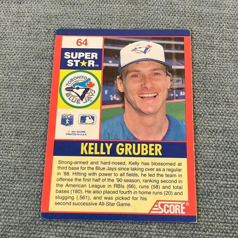 1991 Score Toronto Blue Jays Baseball Card Trading Card